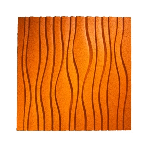 Настенная пробковая акустическая панель Дюна оранжевый