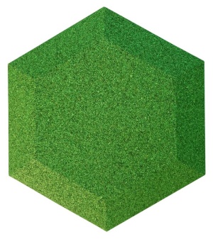 Настенная пробковая  акустическая панель Сета зеленый