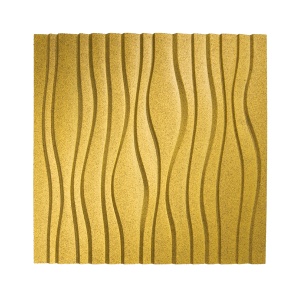 Настенная пробковая акустическая панель Дюна желтый