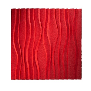 Настенная пробковая акустическая панель Дюна красный