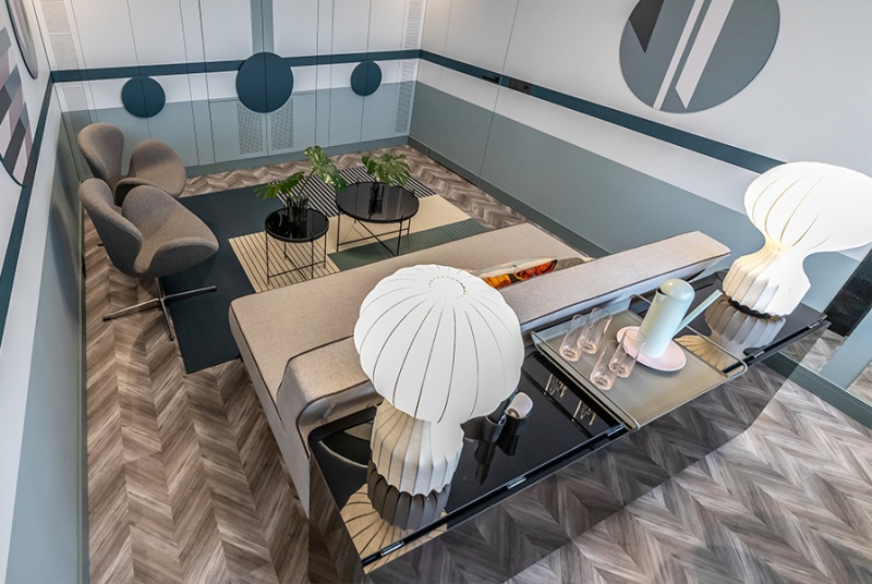 Клеевое пробковое покрытие CorkStyle Chevron Silver (Шеврон Сильвер)