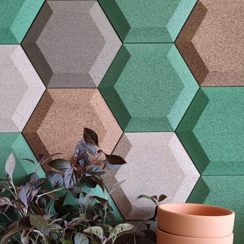 Настенная пробковая  акустическая панель Сета натуральный