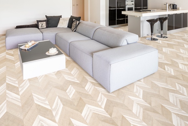 Замковое пробковое покрытие CorkStyle Chevron Creme (Шеврон Крем)