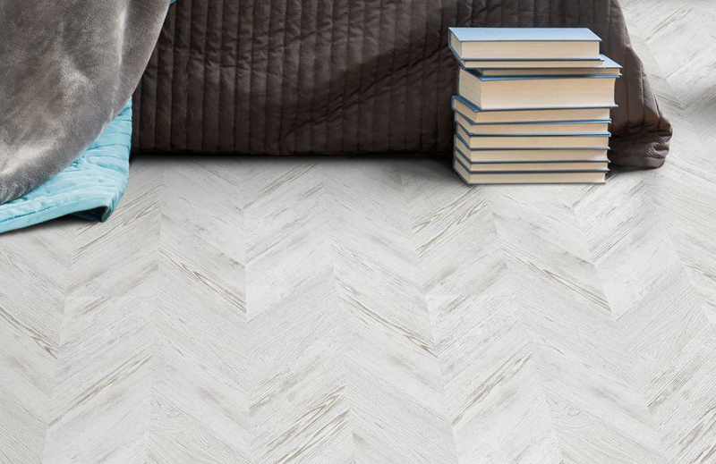 Клеевое пробковое покрытие CorkStyle Chevron White (Шеврон Вайт)