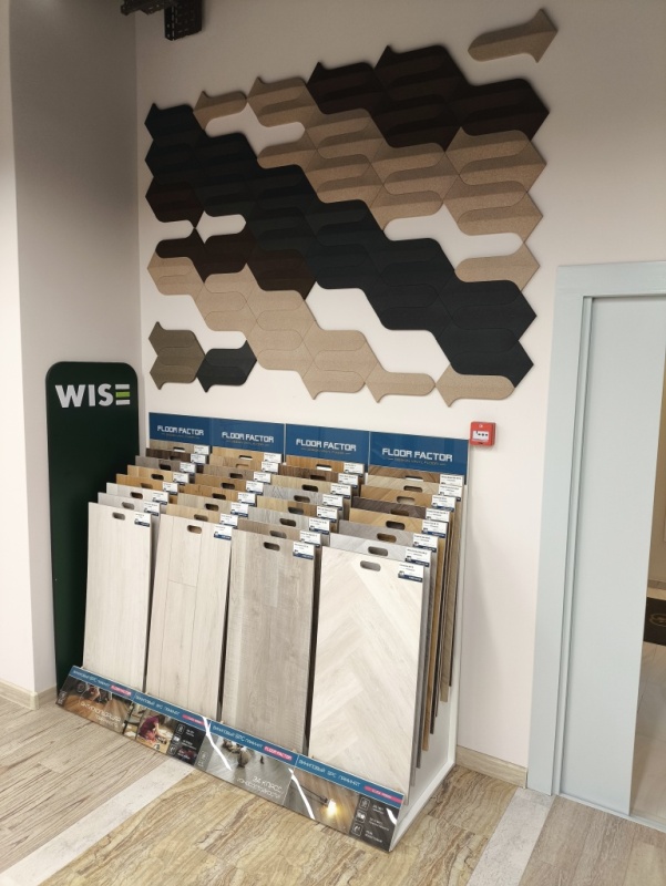 Настенная пробковая  акустическая панель Сета красный