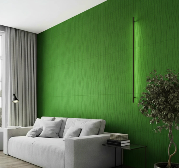 Настенная пробковая акустическая панель Дюна зеленый