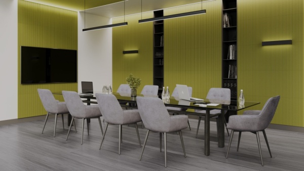 Настенная пробковая акустическая панель Листра черный