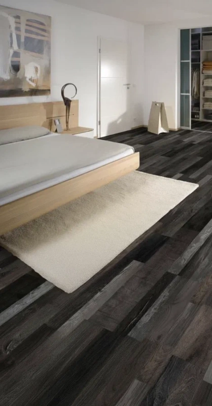 Клеевое пробковое покрытие Viscork Паркет черного дуба