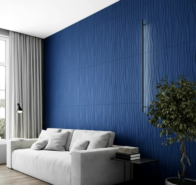 Настенная пробковая акустическая панель Дюна синий